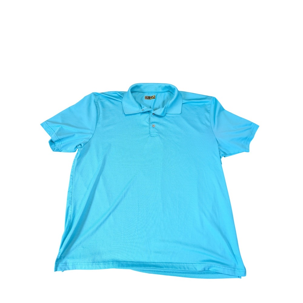 PGA Tour Mens MotionFlux 360 Short Sleeve Blue Mesh Performance Polo Size XXL
